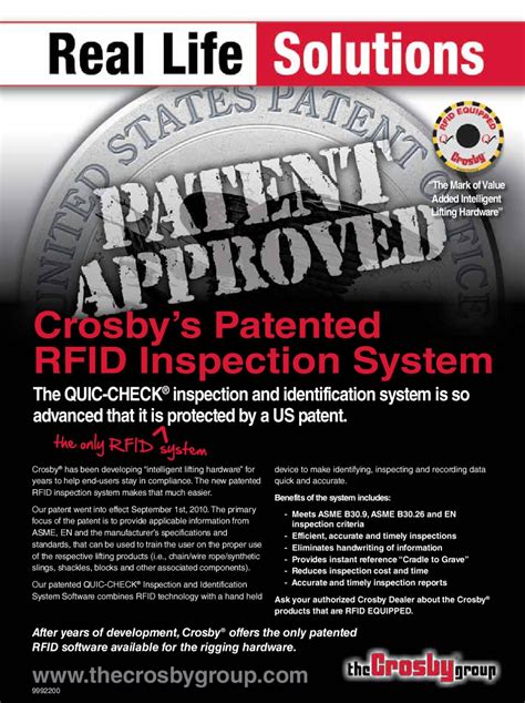 crosby rfid reader|Crosby’s Patented RFID Inspection System .